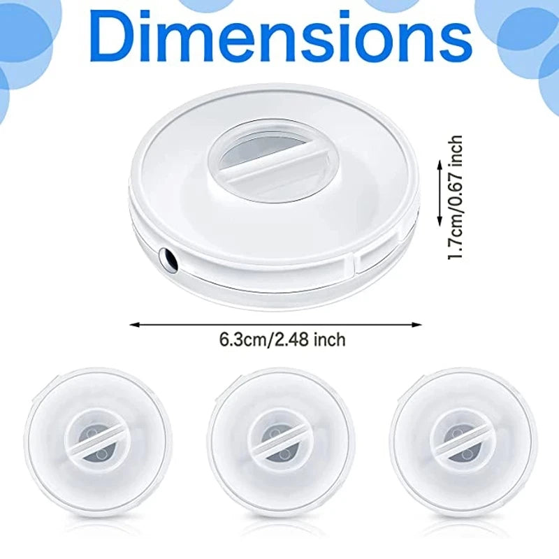 3pcs Rotatable Transparent Round Wire Winder Box Cable Management Retractable Cord Organizer Portable USB Charger Earphones Cord Zpaxo