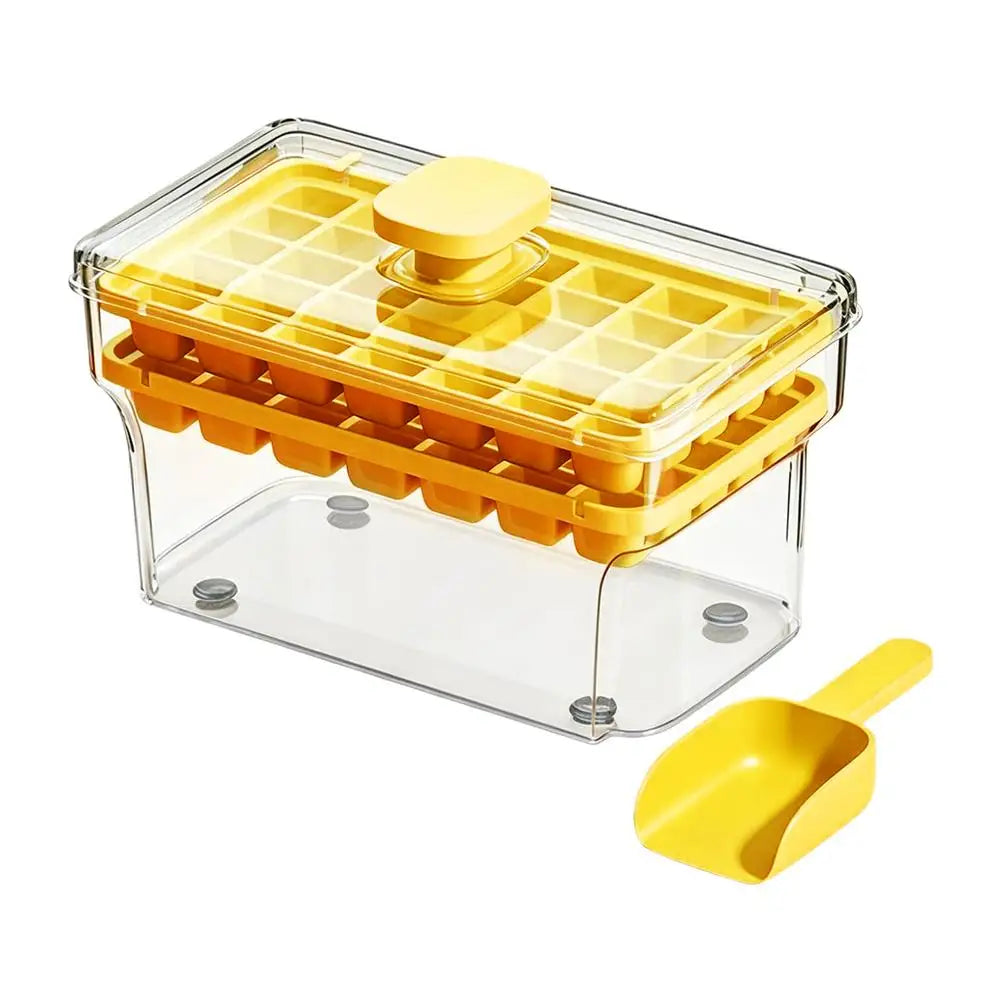 Ice Tray 68 Cube Press Release Silicone Mold Storage Box Stackable Zpaxo B