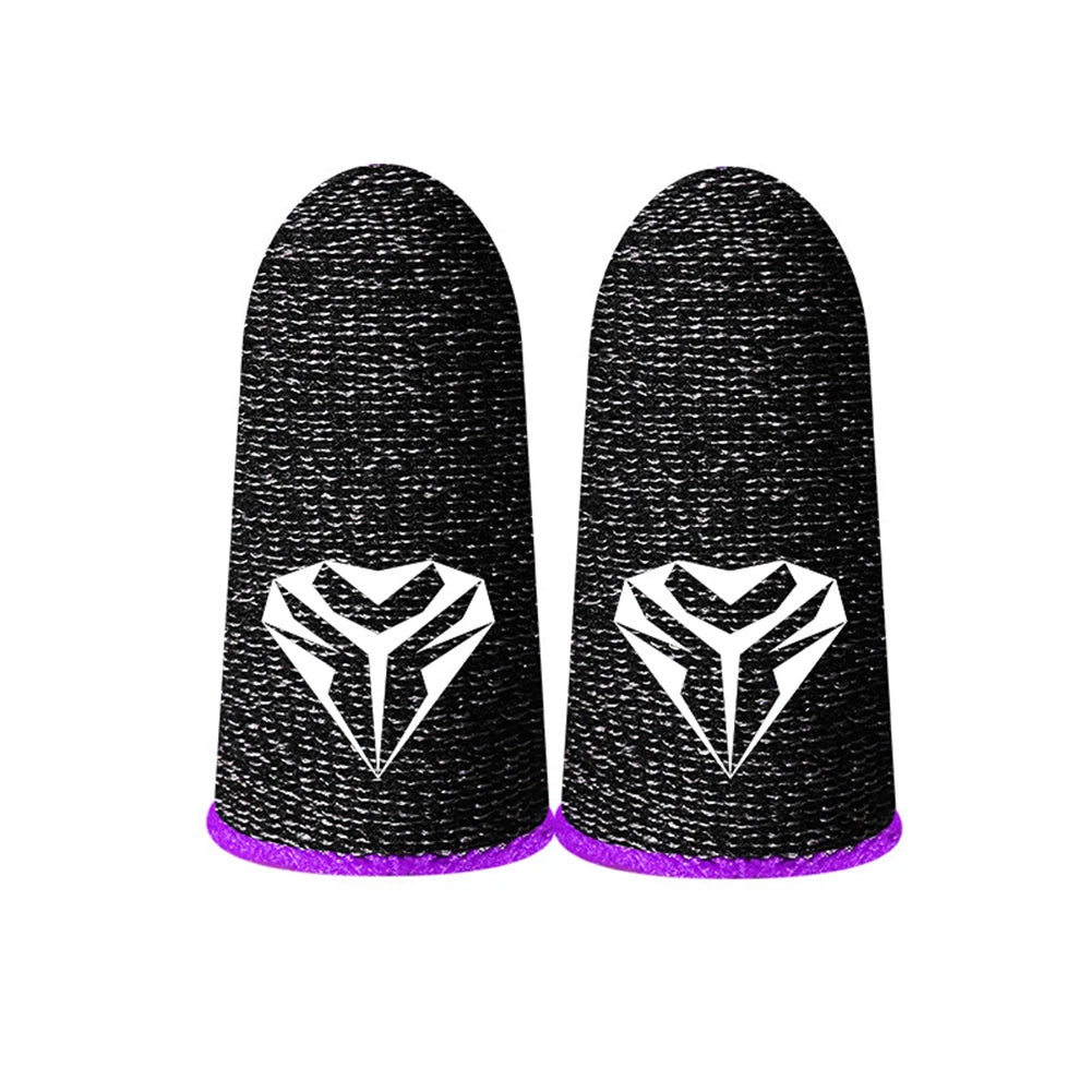 1 Pair Gaming Finger Sleeve PUBG Breathable Sweatproof Fingertip Zpaxo PURPLE