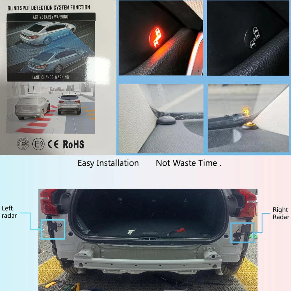 Car BSD 77Ghz 24Ghz Microwave Radar Automotive Blind Spot Detection