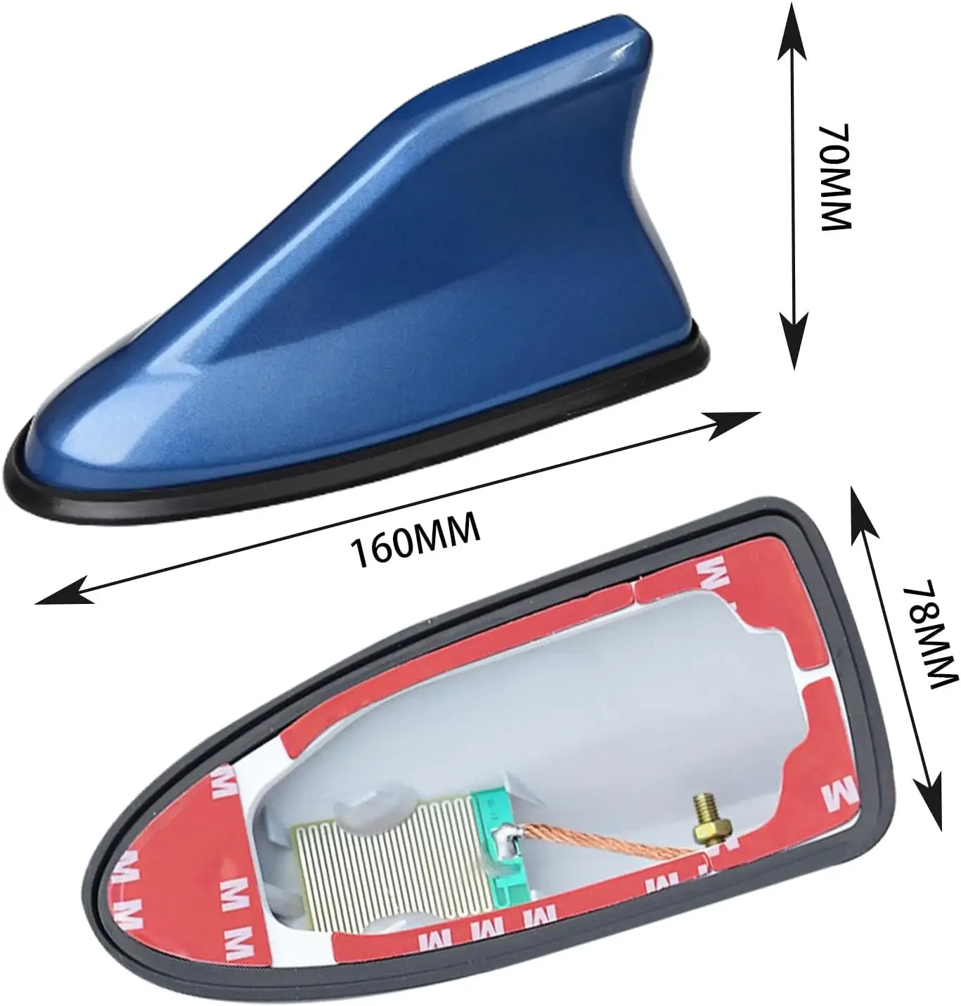 Shark Fin Antenna Cover – Carbon Fiber Look, Universal Fit