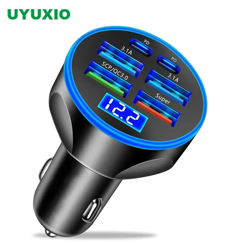 1 USB C Car Charger Adapter Voltage Monitor Fast Charging Iphone
