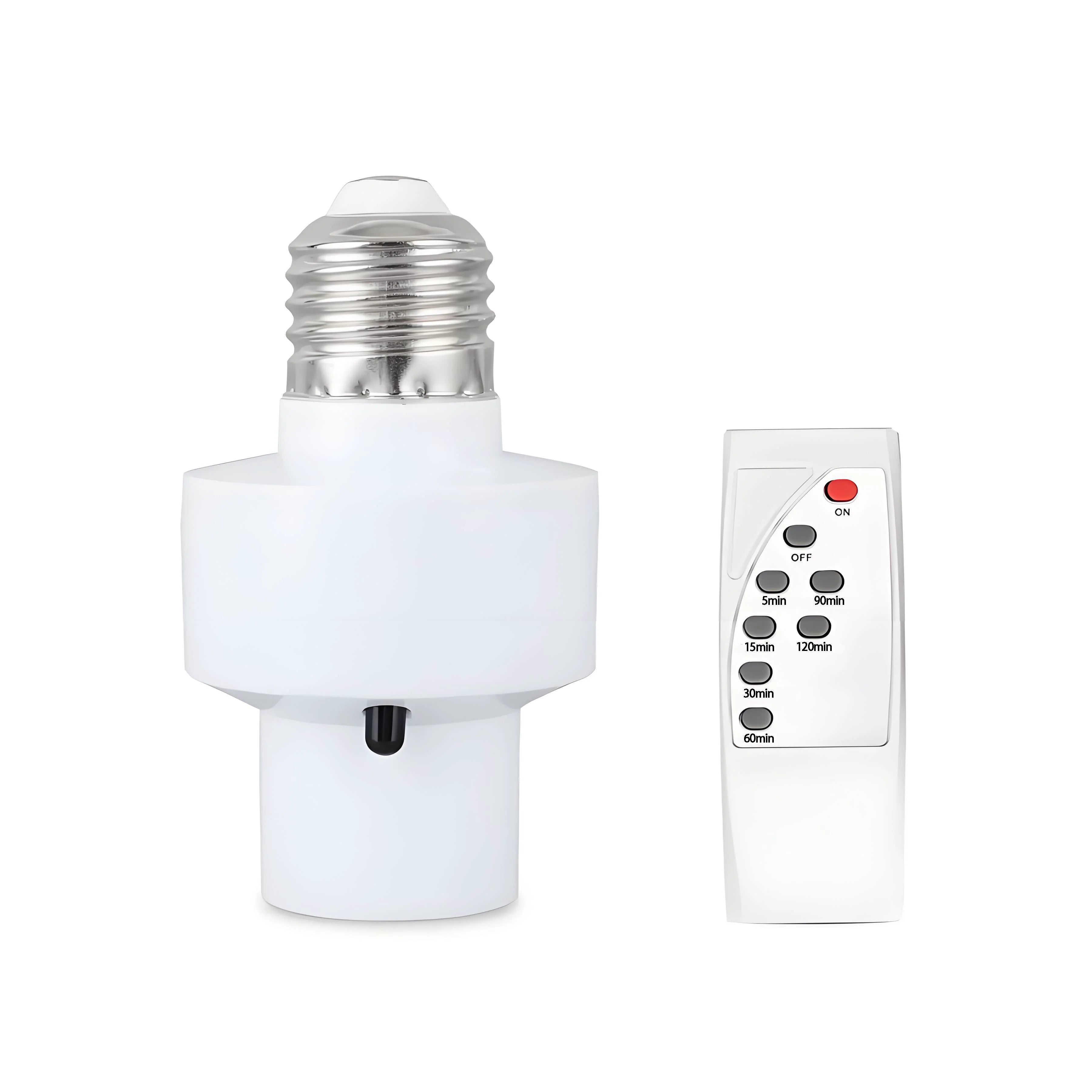 2026 Hot Infrared Remote Control Smart LED Lampholder E27 AC85-265V Universal Socket Timer Color Changing Easy Install for Home Zpaxo IR E27 lamp holder
