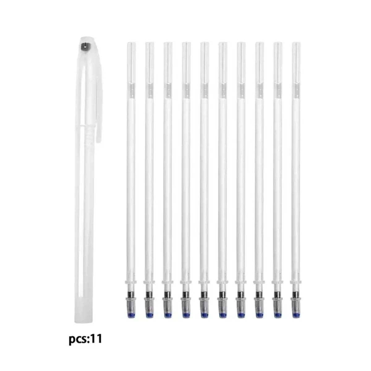 10Pcs/Set Heat Erasable Magic Marker Pen Temperature Disappearing Fabric Fabric Pens Line Marking DIY Craft Sewing Accessories Zpaxo 10pcs-white