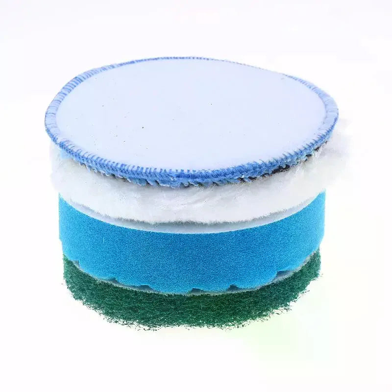 1/3/5Set 4inch Flocking Hexagonal Sponge Electric Cleaning Brush Head Accessories Polishing Pad Sponge Wheel Polishing Disc Sc Zpaxo
