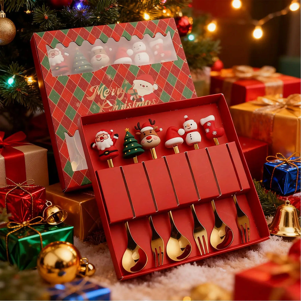 Mini Spoons Stainless Steel Dishwasher Safe Forks Christmas Stirring