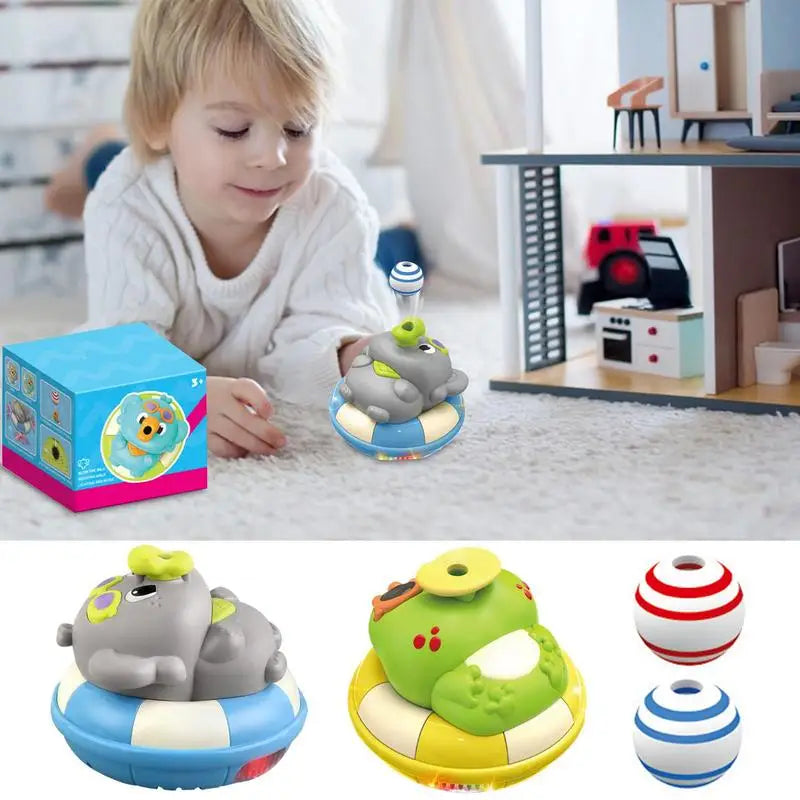 Electric Toy For Kids Blowing Ball Electric Toy With Sound And Light Educational Rotating Game Interaction Animal For Preschool Zpaxo