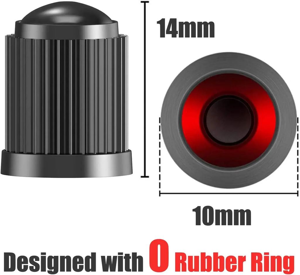 Universal Tire Valve Stem Caps with O-Ring Seal – Multi-Pack