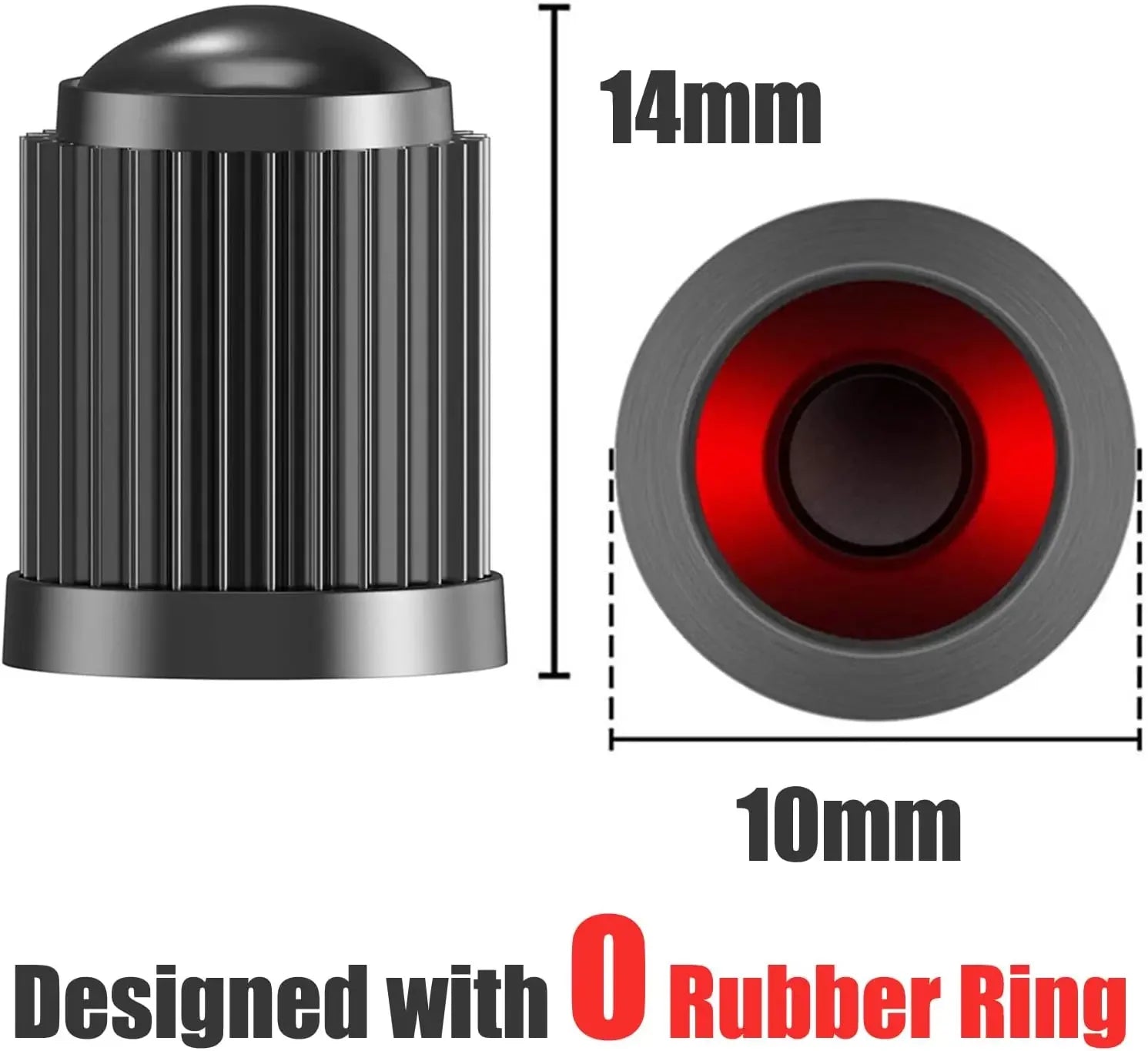 Universal Tire Valve Stem Caps with O-Ring Seal – Multi-Pack