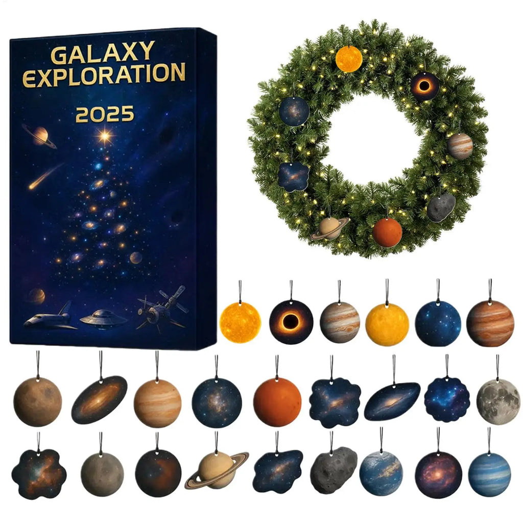 Space Advent Calendar 2025 24 Days Countdown Galaxy Planets Acrylic