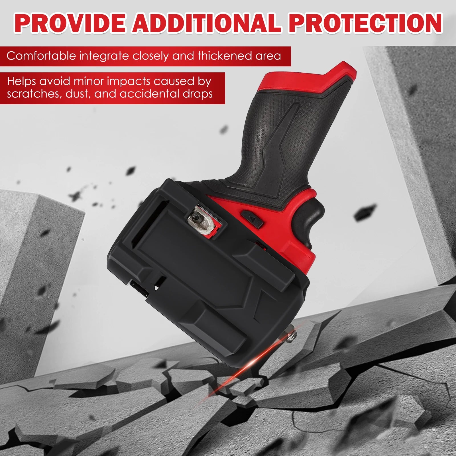 Silicone Protective Boot For Milwaukee M12 Stubby 3/8" & 1/2" M18 Fuel 1/2 Impact Wrench Oil Resistant Guard Case Auto Mechanic Zpaxo