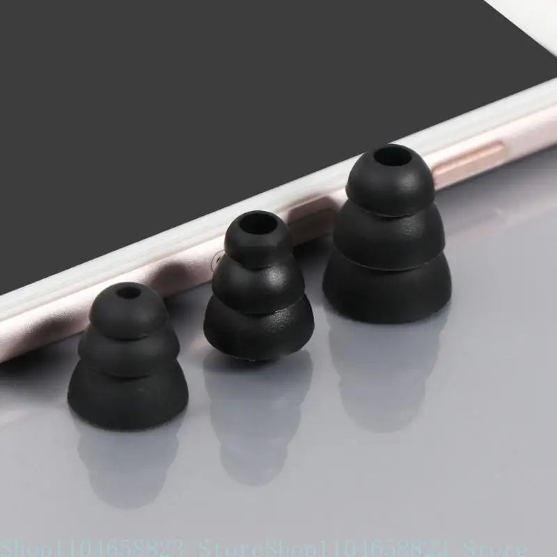 Triple Flange Eartips Eargels Earpads Ear Tips Silicone Bud Eartip for Inside Diameter 3.8mm-4.5mm In-Ear Earphone Zpaxo