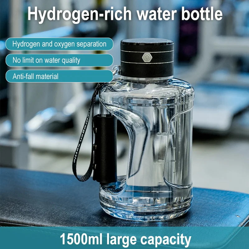 1.5L Portable Hydrogen Water Bottle Hydrogen-Rich Water Container Gym Sports Fitness Hydrogen-Rich Sports Bottle Water Kettle Zpaxo