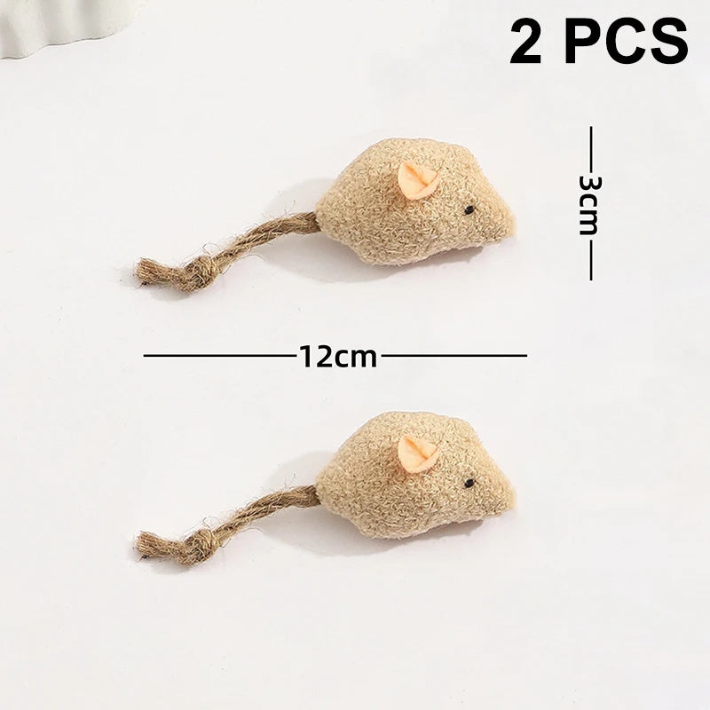 Interactive Plush Rat Cat Toys Durable Linen Perfect Pet Safe Indoor Zpaxo A4