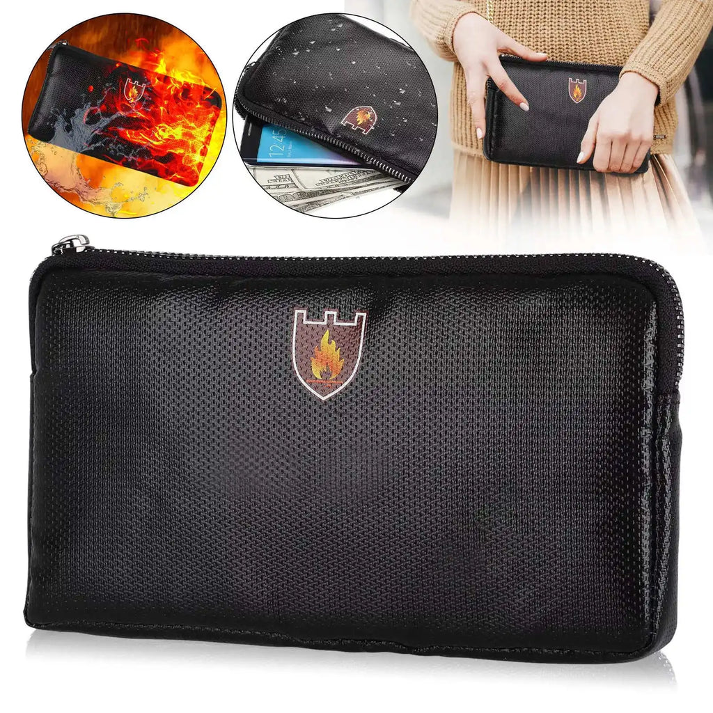 8 07 Portable Fireproof Bag Waterproof Cash Money Safety Bags 1292