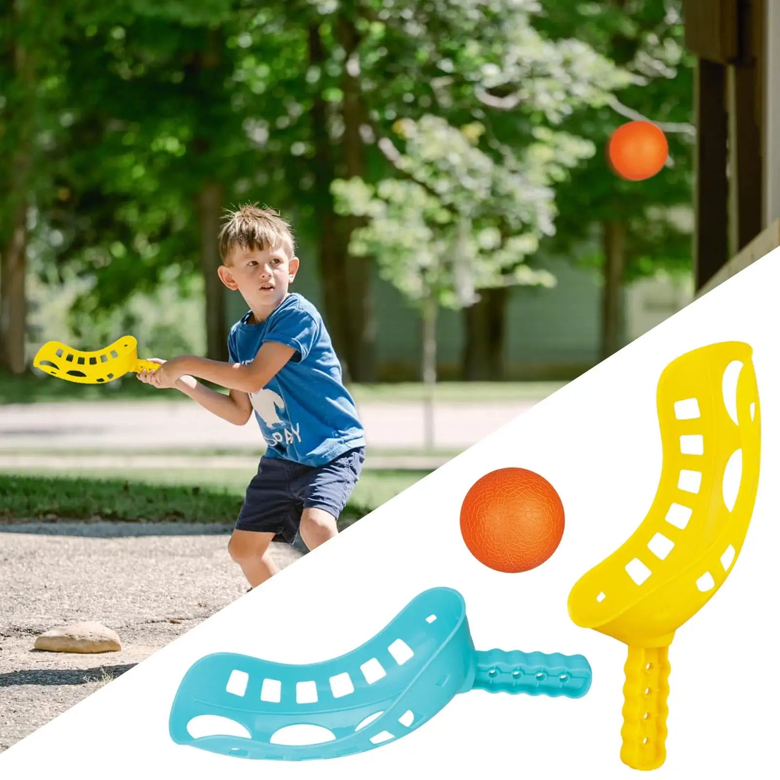Scoop Ball Game Toss Catch Colorful Beach Toy Outdoor Sports Zpaxo