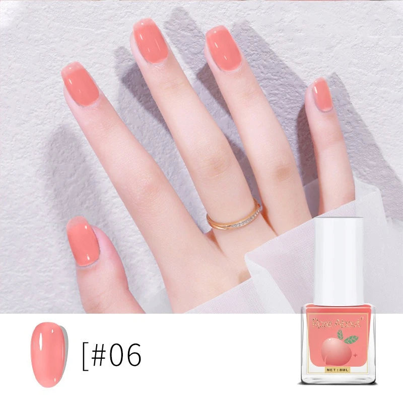 Water-based Peel-off Nail Polish No UV Lamp Needed Long-lasting Zpaxo 06