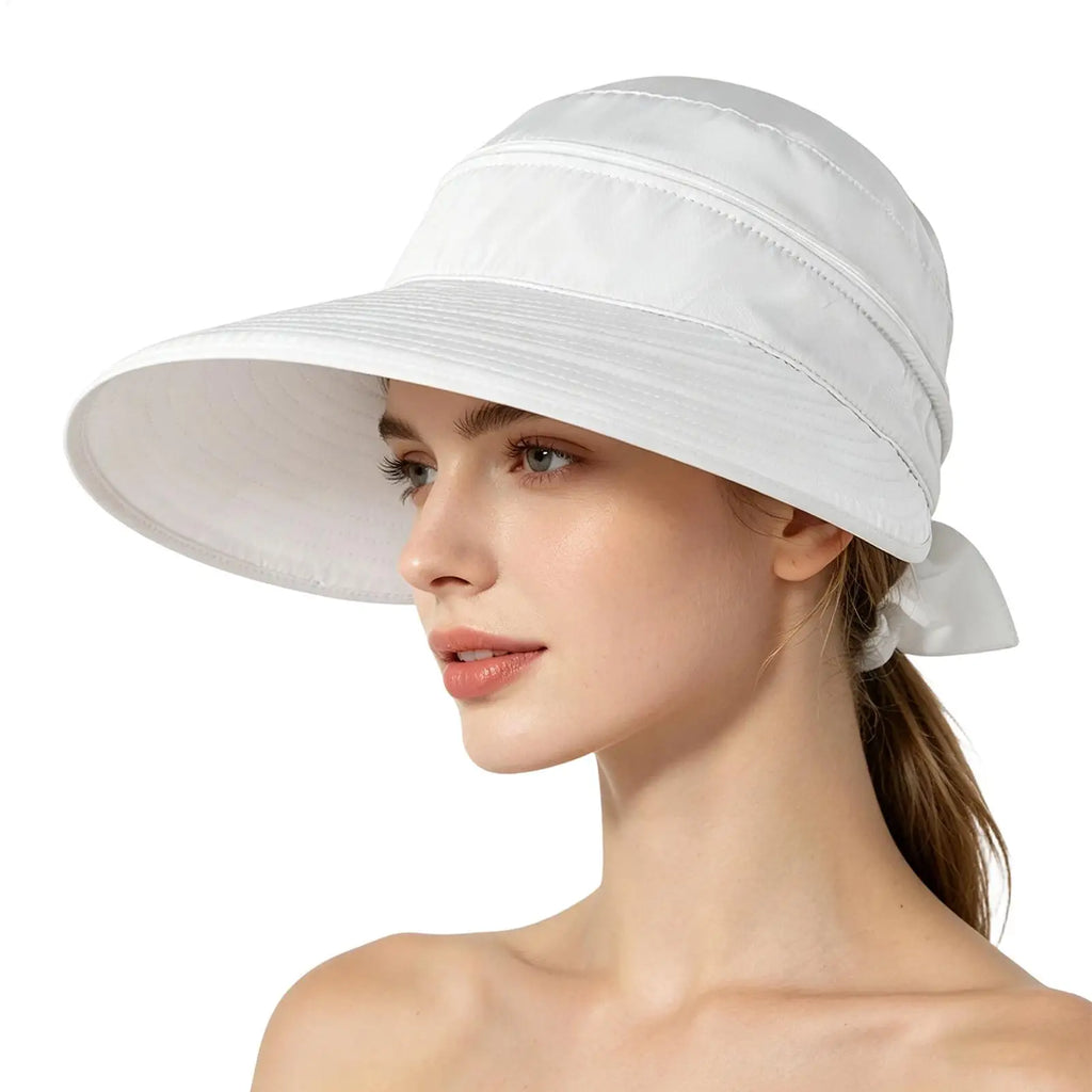 Wide Brim Foldable Sun Hat – UV Protection Beach Visor Cap Wide Brim Sun Hat Zpaxo