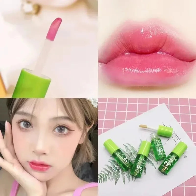 Aloe Vera Moisturizing Lipstick Natural Lasting Temperature Changing Zpaxo Liquid Aloe Vera C