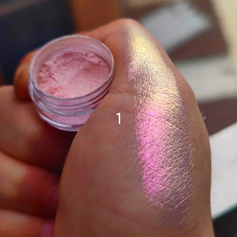 Chrome Laser Eyeshadow Chameleon Pigment Rainbow Eyeshadow Powder Color Changing Holographic Glitter Eyeshadow Pigment Zpaxo