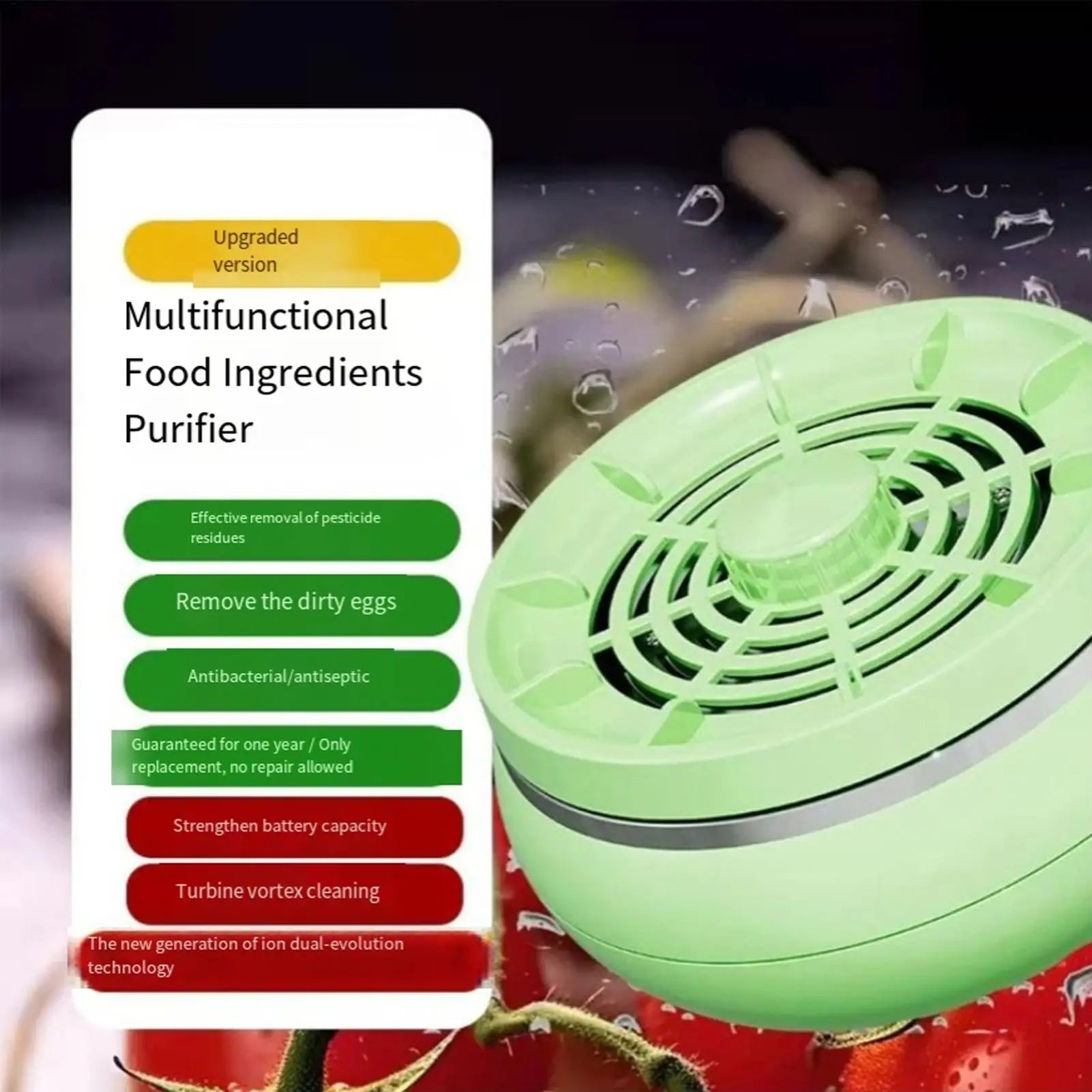 Kitchen Fruit Cleaner Machine Portable Food Purifier Electrolysis 4