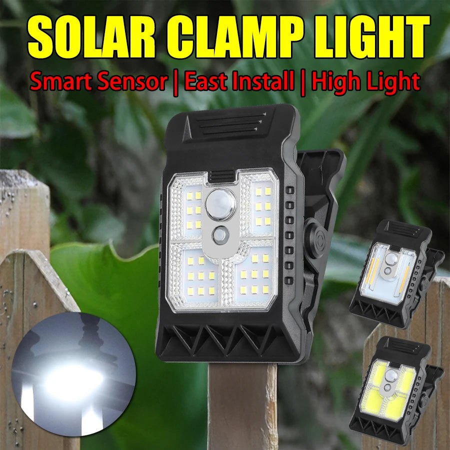 Outdoor Solar Clip Light – LED Motion Sensor Garden Lamp