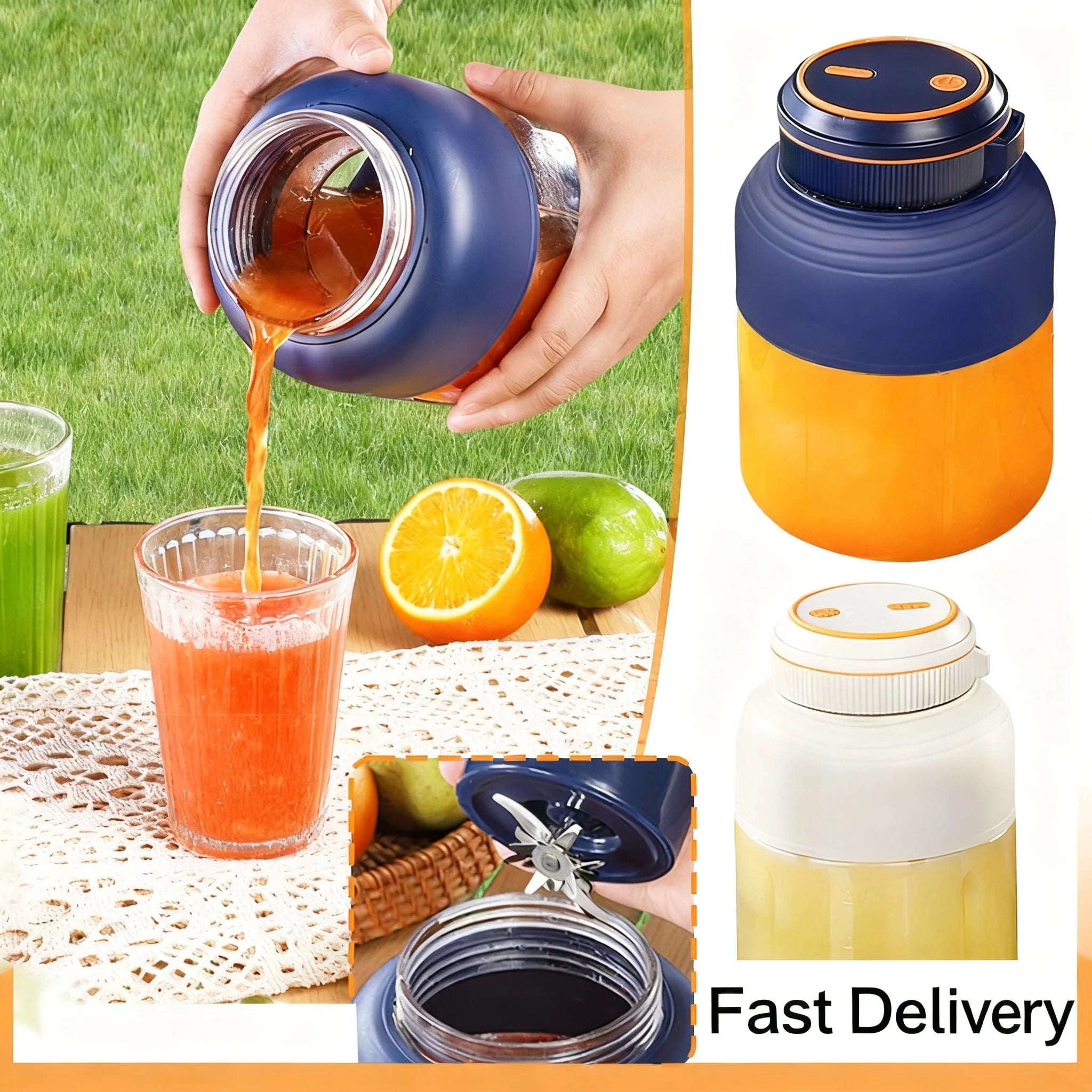 1300ml Wireless Portable Juicer Blender Bottle – Multifunctional Portable Juicer Blender Zpaxo