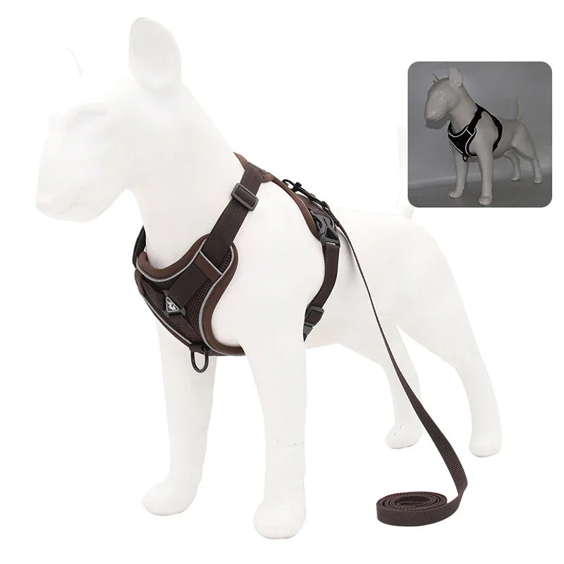 No Pull Dog Harness Leash Adjustable Pet Vest Small Dogs Cats