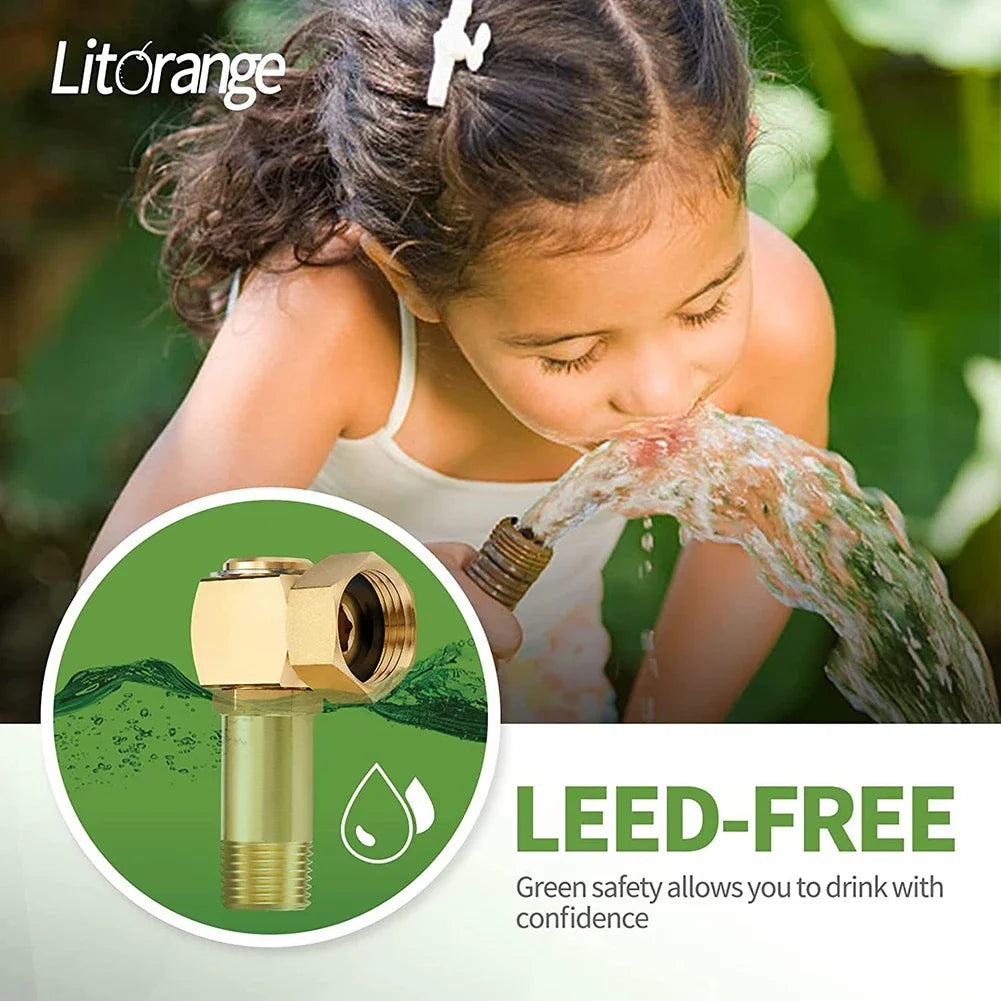 Garden Hose Adapter 1 "GHT to 0.8" Connector Garden Hose Joint Coupler Adapter Brass Replacement Part Swivel Accessories Zpaxo
