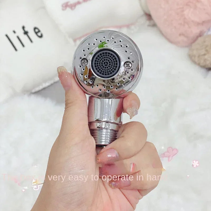 Round Shape Shower Head Attachment Salon Two Speed Adjustable Rain