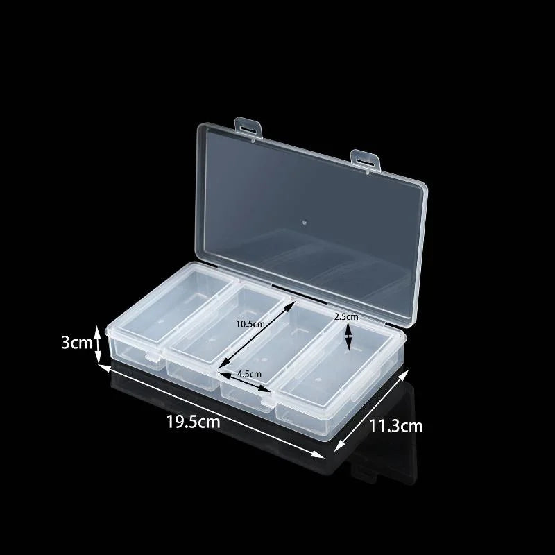 CM4 Adjustable Dividers Clear Plastic Storage Organizer Box Craft