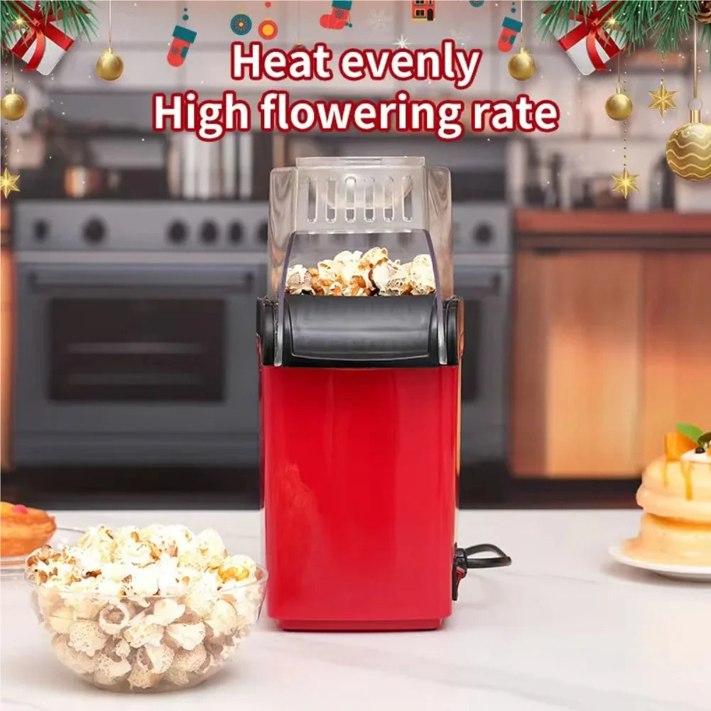 Electric Portable Popcorn Maker Fully Automatic Home Popcorn Popper Hot Air Popcorn Machine Healthy No Oil Mini Popcorn Maker Zpaxo