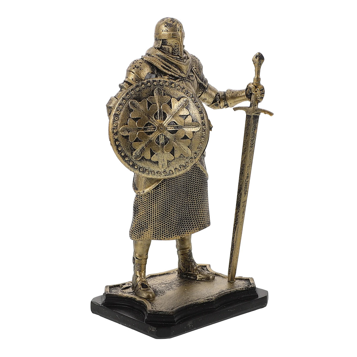 Retro Knight Figurine Statue Home Decor Resin Medieval Soldier Zpaxo Default Title