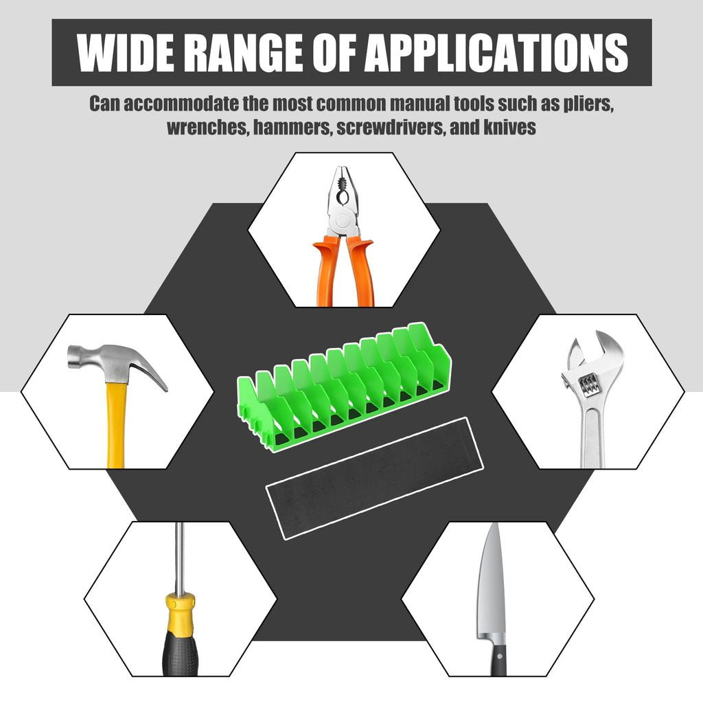 2 Plier Organizer Rack 10-Slot Tool Non-slip Rubber Base Drawer