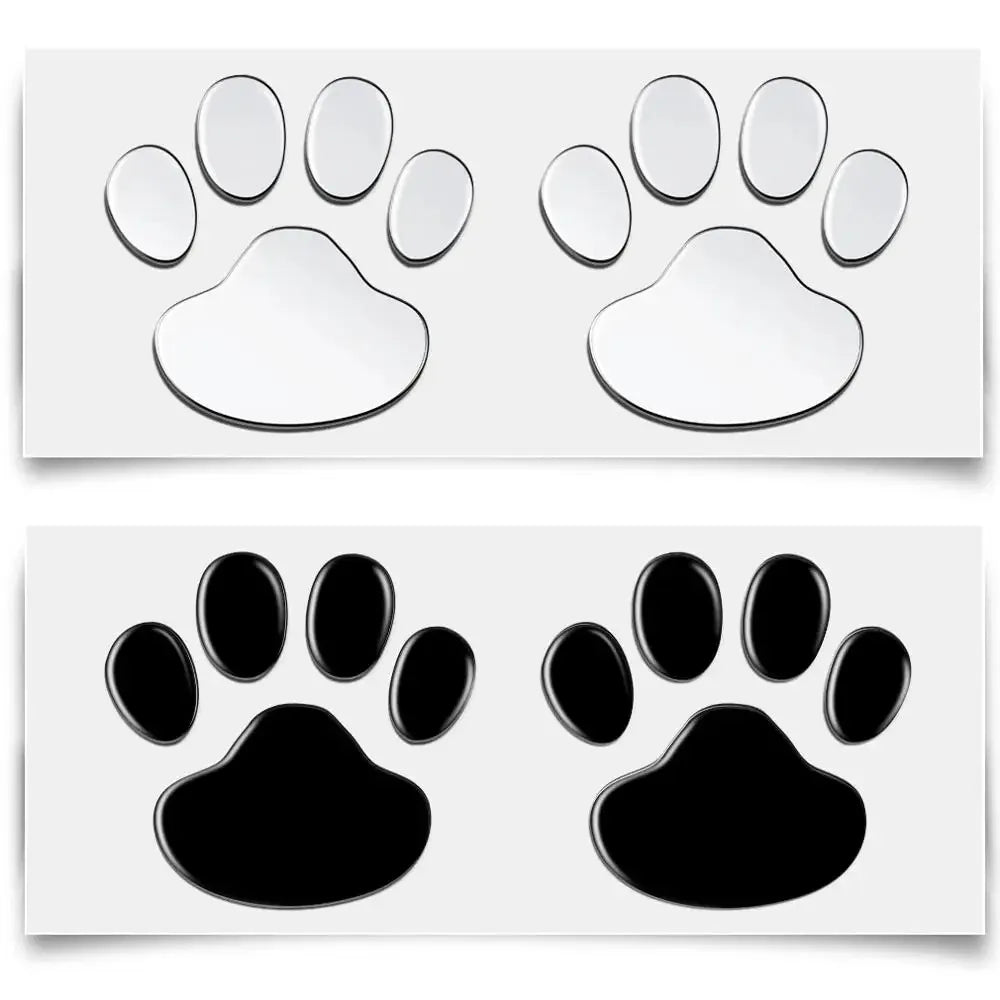 3D Paw Print Car Sticker – Dog & Cat Foot Decal