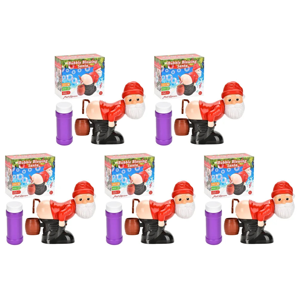 1- Christmas Decorative Fart Bubble Blower Music Light Electric Santa