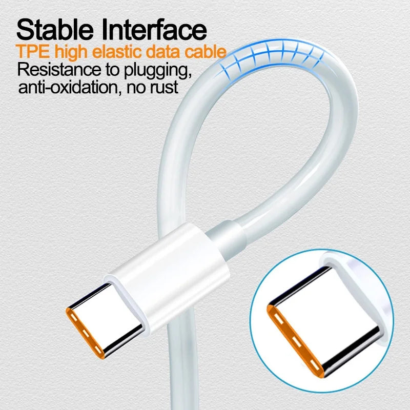 6A 120W USB C-type Ultra Fast Charging Cable Mi 13 12 Realme POCO