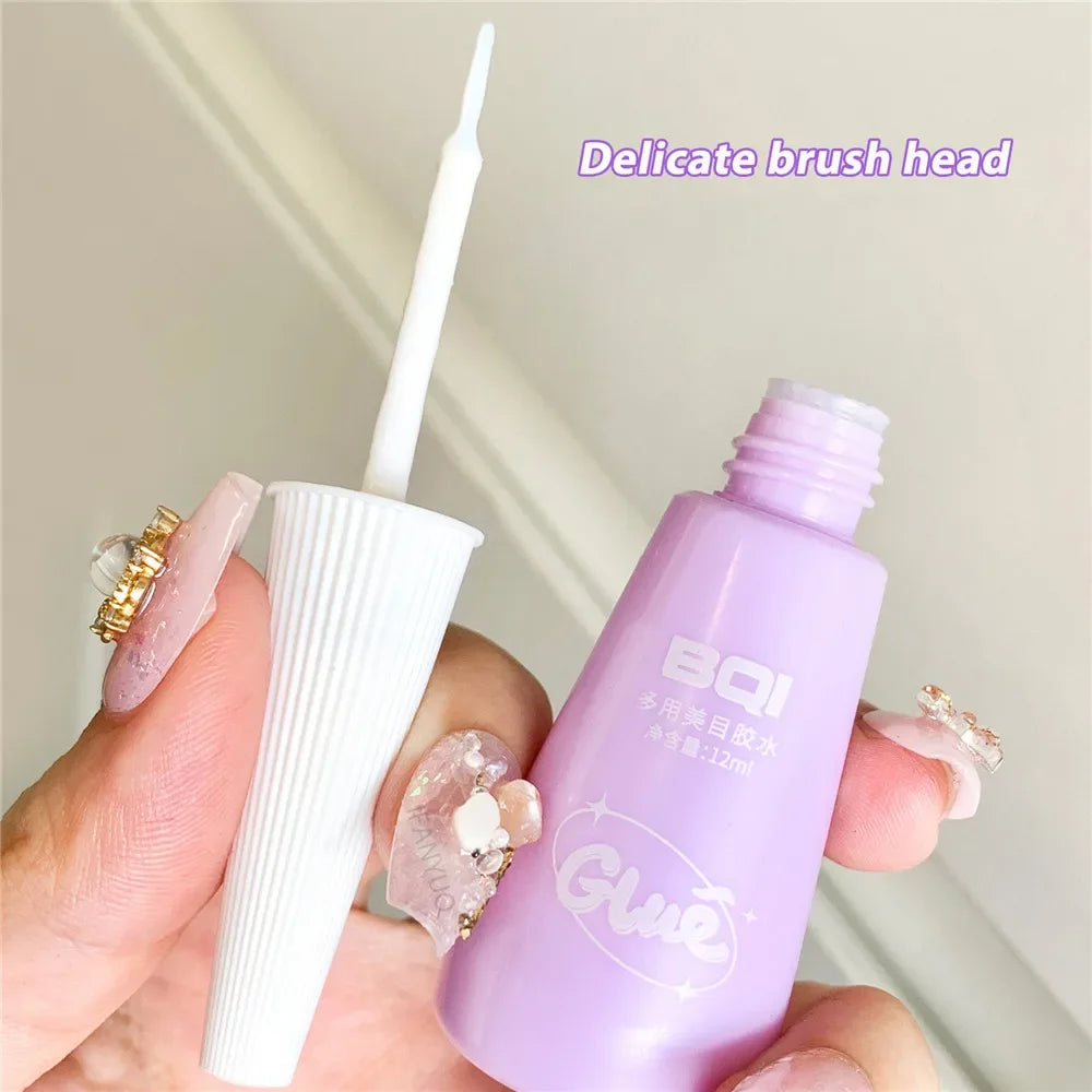 Eyelash Glue Waterproof Quick Dry Adhesive False Lash Glue with Tweezers Makeup Fake Eyelashes Extension Clear Glues Cosmetic Zpaxo