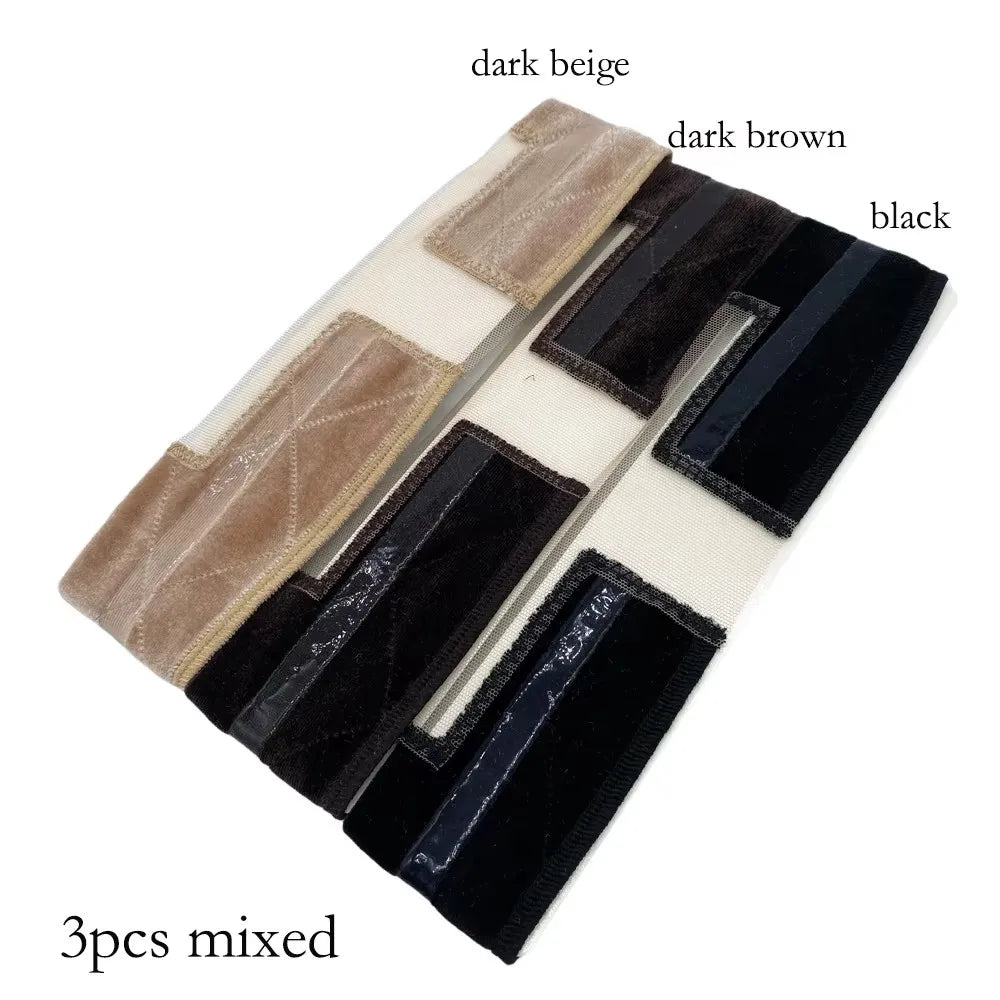 Elastic Lace Front Wig Band Silicone Stripe Grip Velvet Headband Zpaxo 3Pcs