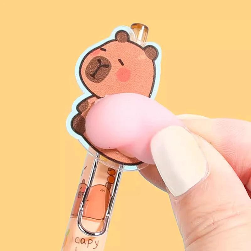 Cartoon Capybara Butt Pressing Neutral Pen Funny Writing Pens