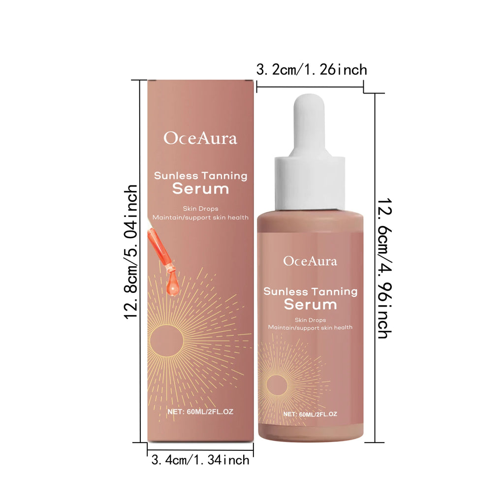 Herbal Sunless Self Tanner Drops – Natural Bronzer & Moisturizer Self Tanning Serum Zpaxo