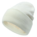 Women's Fleece-Lined Double-Layer Knit Beanie Winter Hat