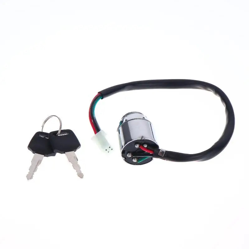 Universal Motorcycle 4-Wire Ignition Switch – Waterproof, 2 Keys
