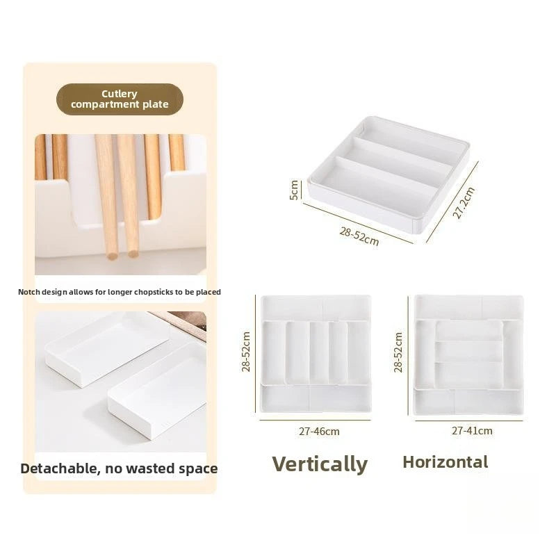 Expandable Organizational for Drawer Makeup Organizer Kitchen Compartment Organizers Easy-Clean Small Items Classification Zpaxo