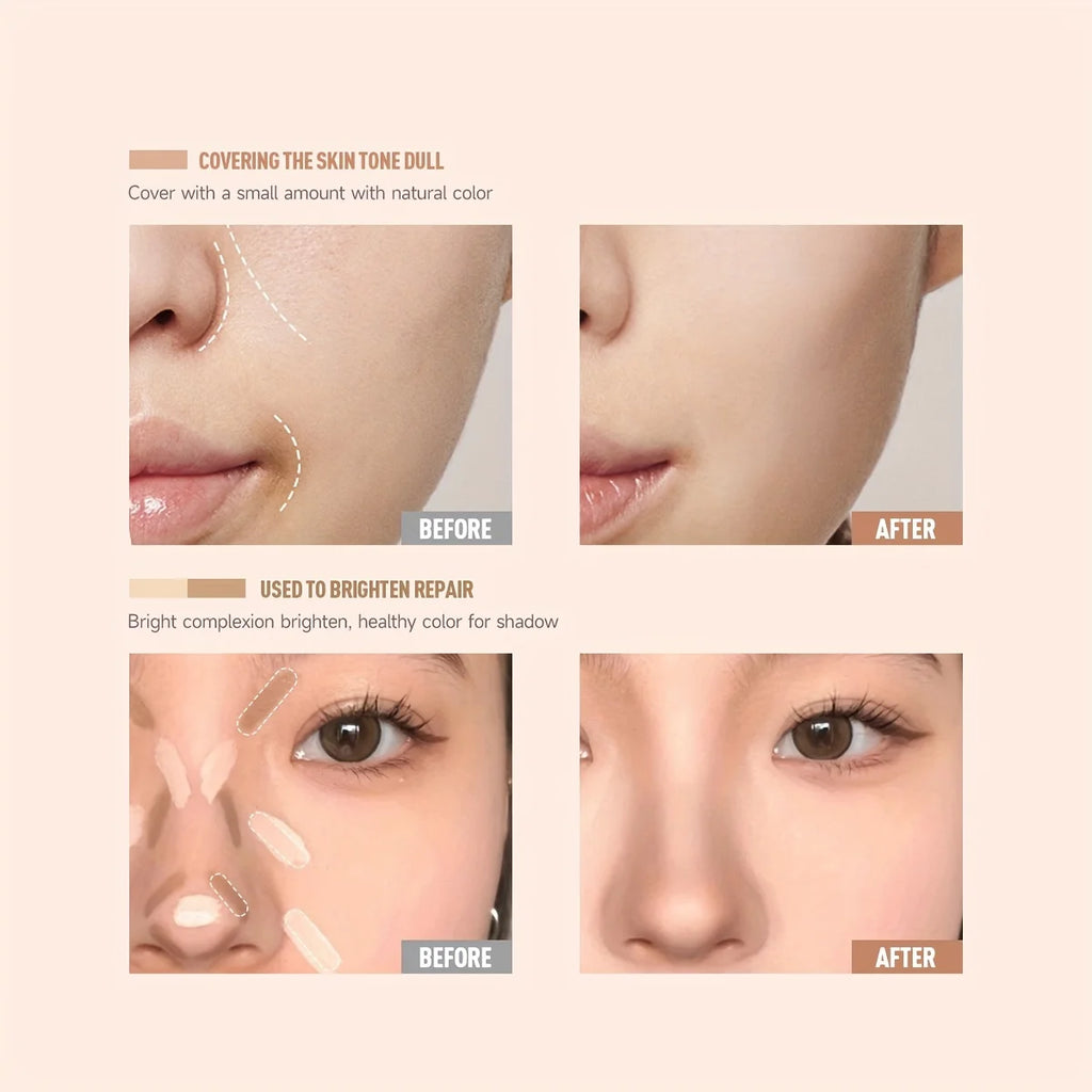3 Colors Moisturizing Concealer Palette Full Coverage Concealer Even Skin Tone Face Foundation eye Face Cosmetics Lasting Zpaxo