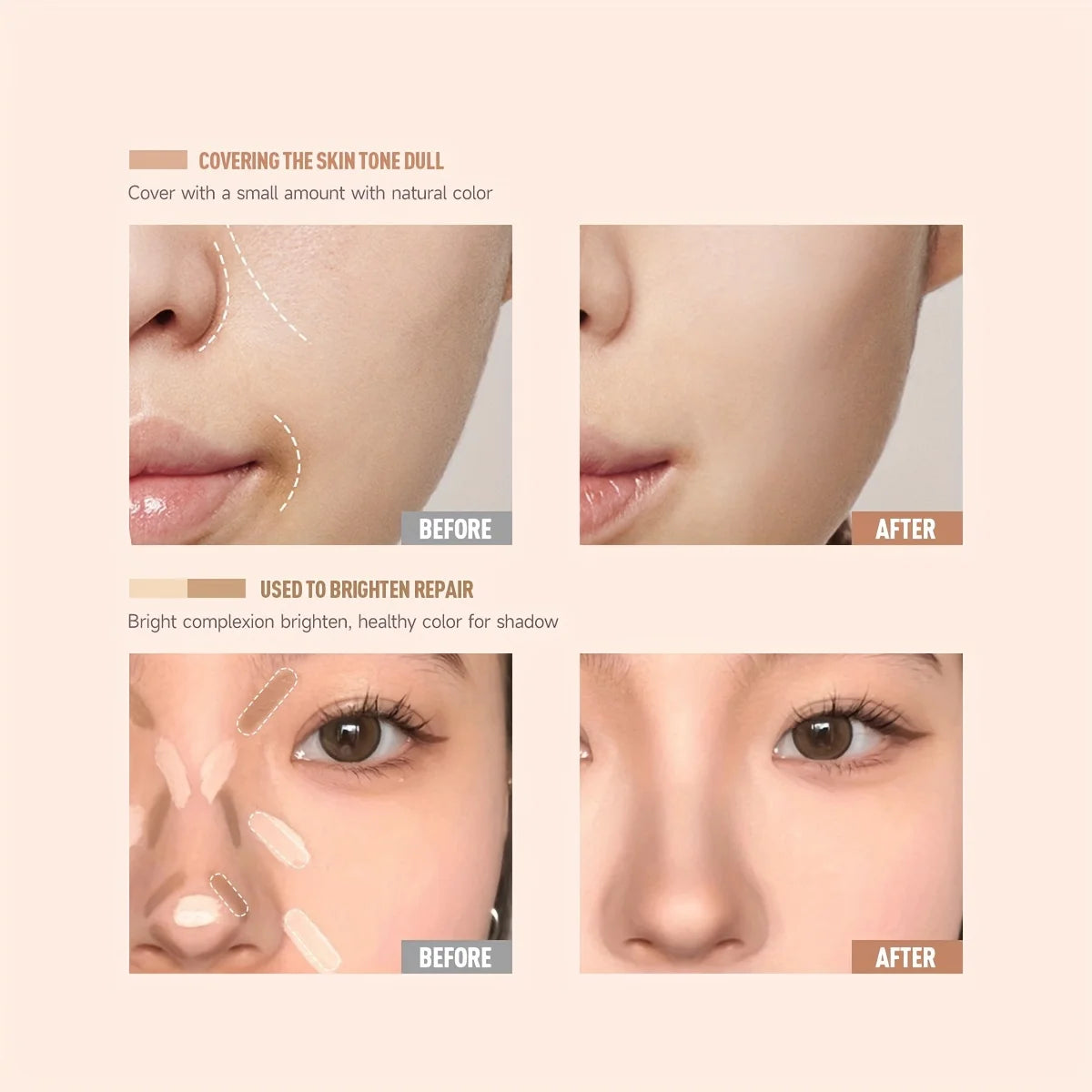 3 Colors Moisturizing Concealer Palette Full Coverage Concealer Even Skin Tone Face Foundation eye Face Cosmetics Lasting Zpaxo