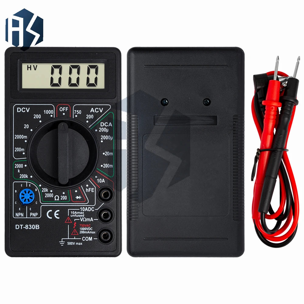 DT-830B Digital Multimeter AC/DC Voltmeter Ammeter Ohmmeter 3-in-1 Tester for DIY & Household Use Zpaxo