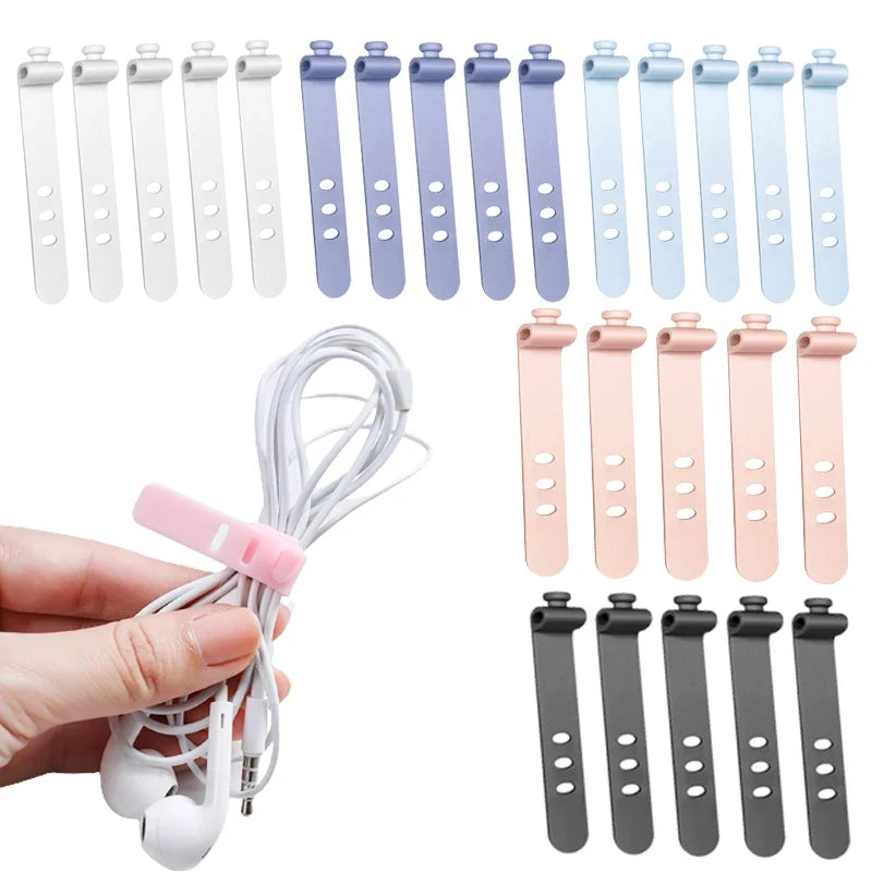 4 12 Silicone Cable Management Wire Cord Fixer Charger Organizer Zpaxo