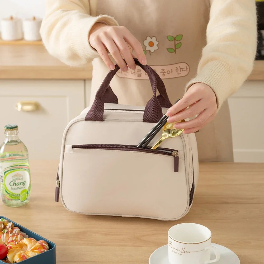 Fashionable Insulated Bag, Lunch Bag, Bento Bag, Bring Lunch Box To Work or School, Handbag, Thick Aluminum Foil Insulated Bag Zpaxo