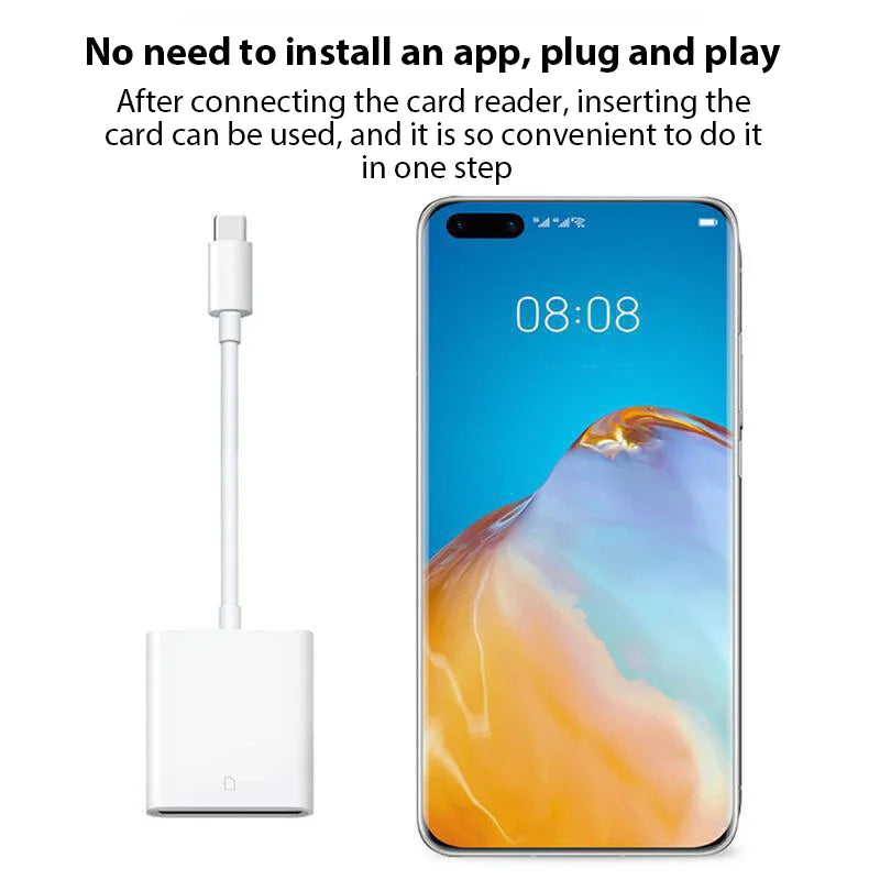 1 C SD TF USB Card Reader OTG Adapter Speed Iphone 15 Laptop Android Zpaxo